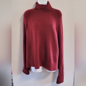 J. Crew Women's Burgundy Turtleneck Sweater